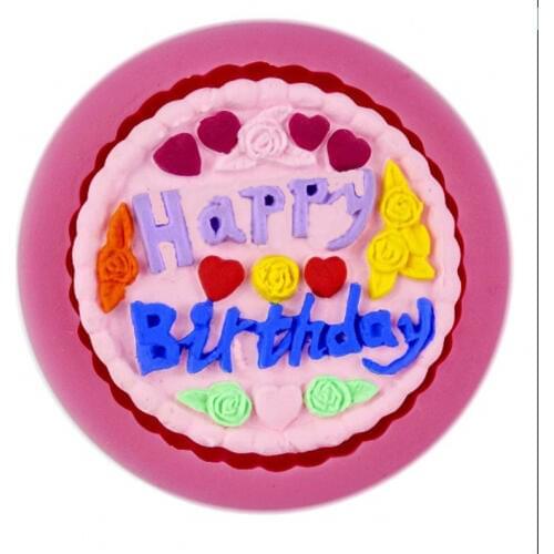 Happy Birthday Shape Silicone Cake Decorating Tool Silicon Soap Mold Eco-Friendly Fondant Cakes Decorating Gift