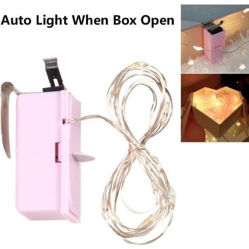 LED Lighting String Automatically Open Button for Gift Box LED String Lights for Holiday Christmas Wedding Party Gift Decoration