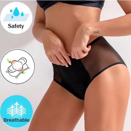4-Layer Leak Proof Menstrual Panties Women Period Panties Mesh Breathable Briefs Underwear Women Bragas Menstruales Absorbentes