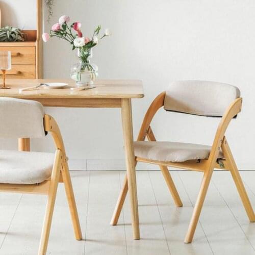 Solid Wood Folding Chair Household Back Chair Folding Dining Chair Office Computer Chair Stool Simple Portable Stool
