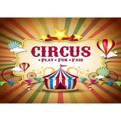 Circus Carnival Vinyl Cloth Photographic Backgrounds for Photo Studio Children Baby Party Photophone Photo Studio Photoshooting