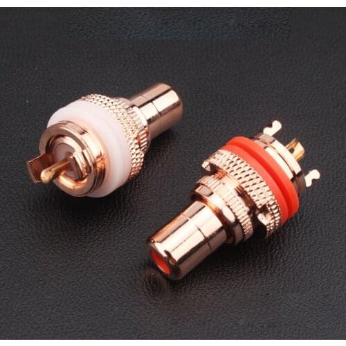 10 pcs High-quality 805 gold-plated copper matte audio power amplifier RCA base audio lotus female socket signal terminal