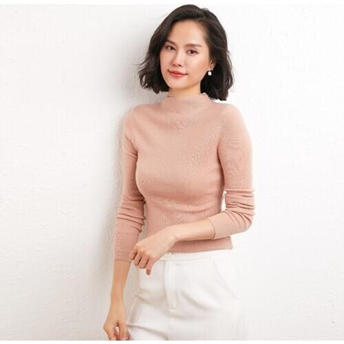 Womens Warm Sweater 100% Cashmere Merino Wool Knitting Jumper Female Autumn Winter Sweater O-neck Long Sleeve Sweater