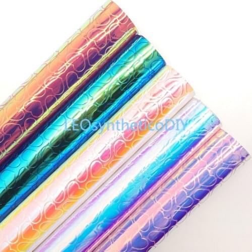 1PC 21X29CM Hearts Embossed Synthetic Leather Fabric Leather Sheets, Iridescent Faux Leather For Bows LEOsyntheticoDIY T529