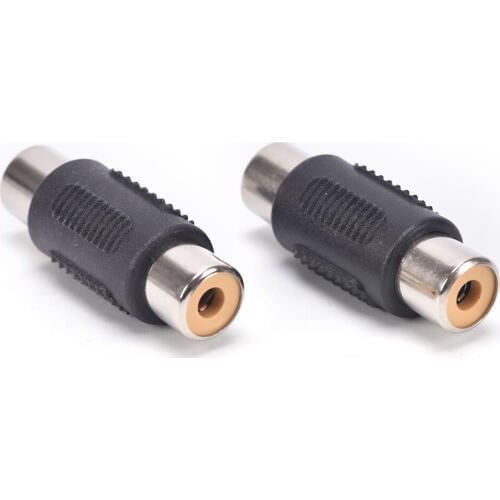 10PCS RCA Female to RCA Female Audio Video Cable Jack Plug Adapter Connector