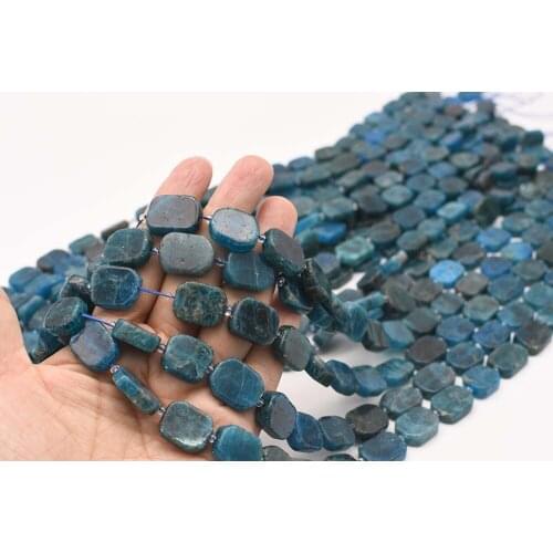 12x16mm AA Natural Smooth Apatite irregular rectangle shape Stone Beads For DIY necklace bracelet jewelry make 15 "free delivery