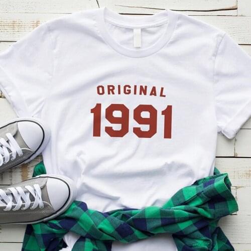 30th Birthday Original T Shirt Women Causal Graphic Tees Short Sleeve Tumblr Tshirt Plus Size Tops Drop Shipping