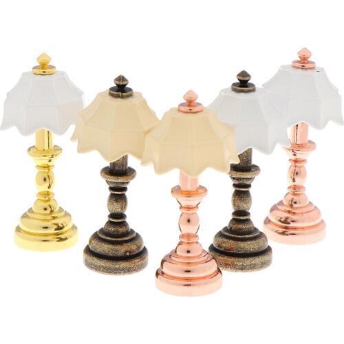 5PCS!1:12 Dollhouse children baby gift Toy mini Furniture Miniature Desk Table Lamp Dollhouse Miniatures Accessories