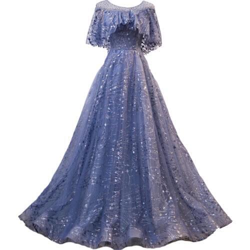 Blue cloak beading ball gown long dress vintage medieval dress Renaissance princess Victoria dress