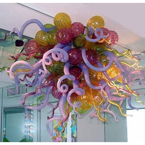 Art Decoration Modern Hand Blown Multi Color Glass Pendant Lights