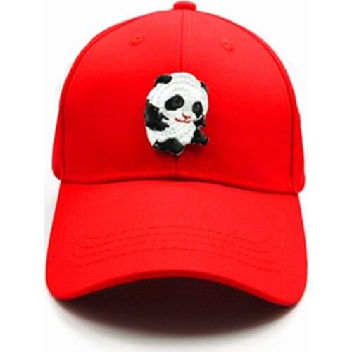 Panda Animal Embroidery Cotton Baseball Cap Hip-hop Cap Adjustable Snapback Hats for Men and Women 174