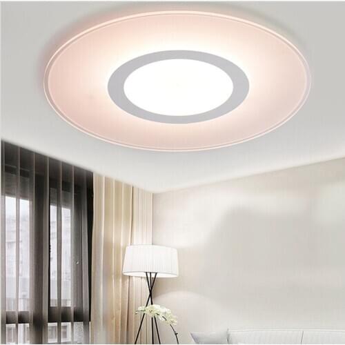 AC 110V/220V Round LED Ceiling Light 24W Modern Acrylic Ceiling Light for LED Hallway Lights for Living Room Surface Mounting