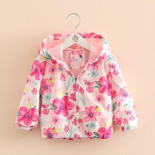 CUTEMOON Girls Jackets New Spring Autumn Hooded Outerwear Coat Girls Children Jackets Windbreakers Kids Sunscreen Clothing