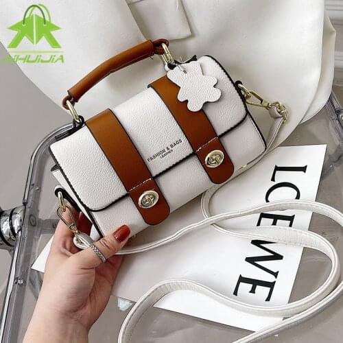 Fashion 2021 New Designer Shoulder Handbags Female Button Casual Trend Messeger Bags Small PU Leather Crossbody Bags For Women
