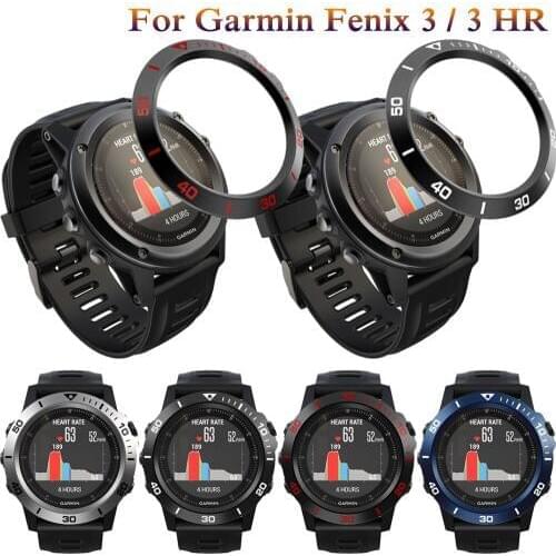 For Garmin Fenix3 fashion Metal case Bezel Ring band For Garmin Fenix 3/3 HR Ring Styling Frame Adhesive case Anti Scratch Bezel