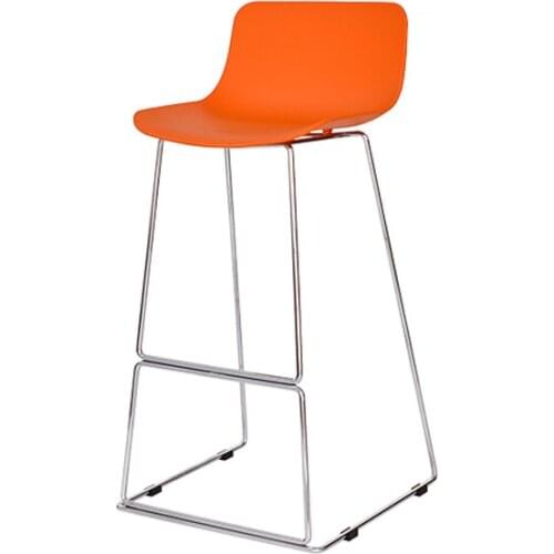 Set of 2 Modern Dining Chair Strong Frame PP Body Modern Design Stainless Steel Bar Stools Kitchen Chair for Dining Room