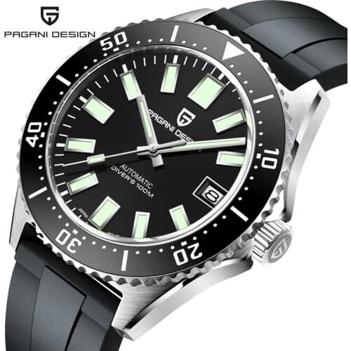 PAGANI DESIGN Men Automatic Watch Sapphire Luxury Mechanical Wristwatch NH35A Movement 100M Waterproof Men Mekaniska klockor