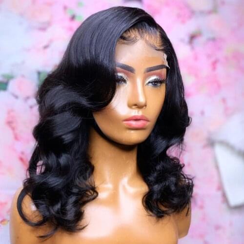 4x4 Lace Closure Wigs Human Hair Brazilian Body Wave Lace Wigs for Black Women Bob Wig Pre Plucked with Baby Hair
