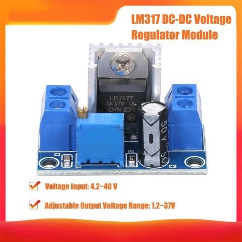 LM317 dc-dcConverter Step-Down Board Buck Module Variable Power Supply dc-dc 4.2~40V to 1.2~37V Adjustable Module