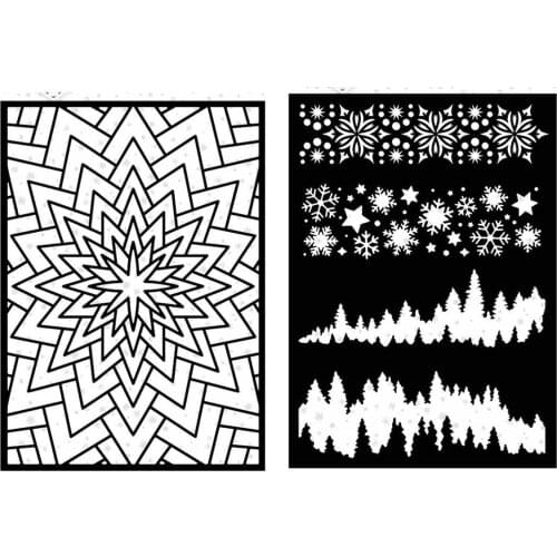 Christmas Horizontal Border Never Ending Stencil for 2021 Scrapbook Diary Decoration Embossing Template Diy Greeting Card 2021