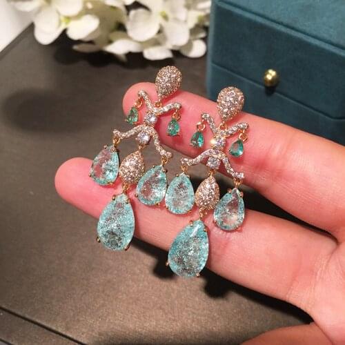 Женские золотые серьги RUZZALLATI China At AliExpress