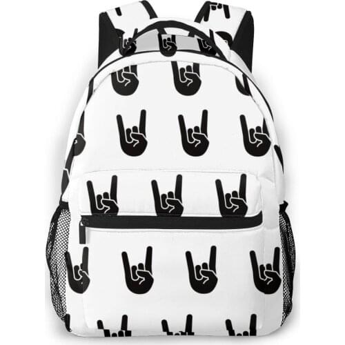 Rock Roll Heavy Metal Music Backpack for Girls Boys Travel RucksackBackpacks for Teenage school bag