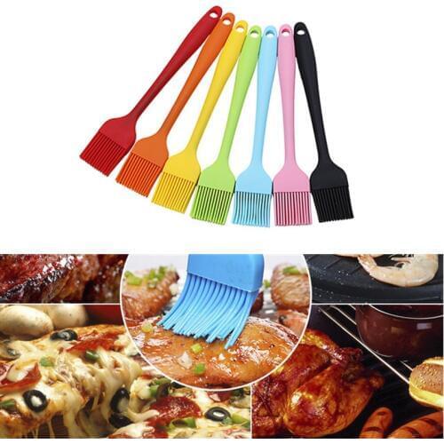 BBQ Brush Oil Brushes Silicone Basting Pastry Brush For Cake Bread Butter Baking Tools Kitchen Accessories Multi Color 21*3cm