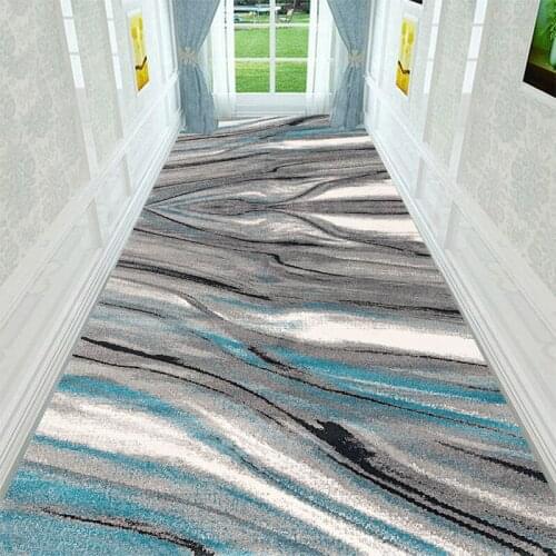 Modern Corridor Mat Bedroom Decorative Corridor Area Rug Home Hotel Aisle Long Carpet Pastoral Carpets for Living Room