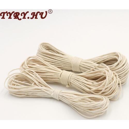 TYRY.HU Original 20 Meters DIY Rope Twisted Waxed Cotton Cord String Thread Line 1/1.5/1.8mm For Making Necklace Parcifier Chain