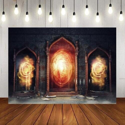 Magic World Tour of The Portal Cartoon Background Childrens Birthday Party Scene Decoration Studio Photography Photo Cloth