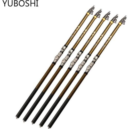 YUBOSHI New Selling Telescopic Fishing Rod 3.6M 4.5M 5.4M 6.3M HIGH CARBON Trout Travel Ultra Light Spinning rock Fishing Rod
