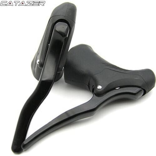 1 Pair Road Bike Drop Bar Double Handle Brake Levers Racing Bicycle Fixed Gear Dual-control Handbrakes Bicycle parts