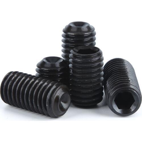 2/5/10Pcs M6 M8 M10 M12 Grade 12.9 Hexagon Socket Head Set Screw /Top Wire/ Fine Tooth Headless Screw Base Meter Machine Screws