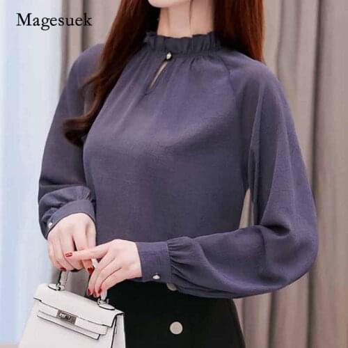 2020 Spring Long Sleeve Fashion Woman Blouses Office Work Wear Women Blouse Shirt Female Women Shirts Blusas Femininas 1854 50