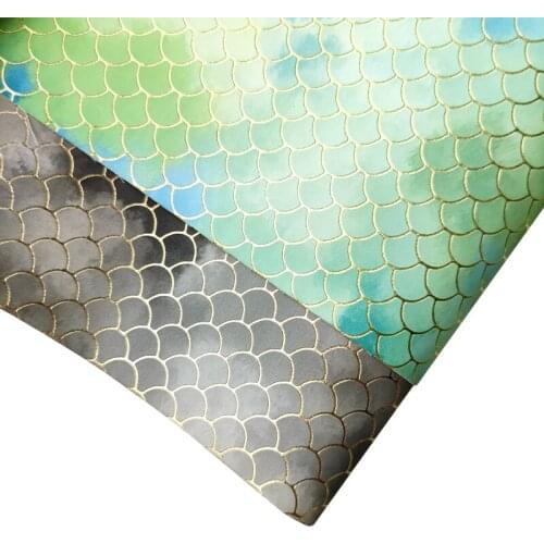 135x30cm 2021 New arrival fashion mermaid faux synthetic leather rainbow for Handbag/Shoe/Craft