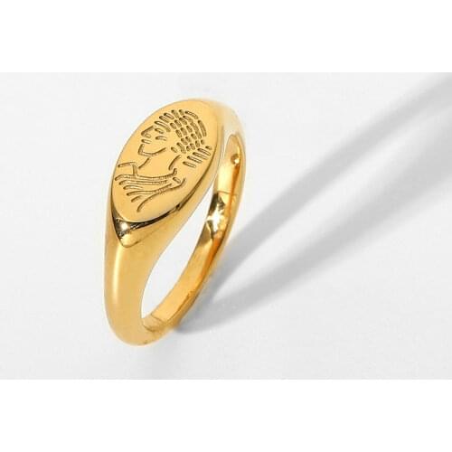 316L Stainless Steel Vintage Carved Portrait Face Oval Rings For Women High Quality Waterproof Rings Jewelry Accessories