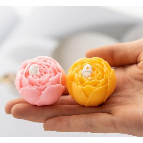 3D Rose Flower Silicone Fondant Mold 3D Aromatherapy Candle Making Mould Silicone Soap Mold Chocolate cake Decoration Tool