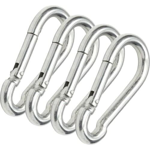 4PCS Multifunction Carabiner Spring Snap Clip Hooks Outdoor Camping Accessories 38x22x4mm
