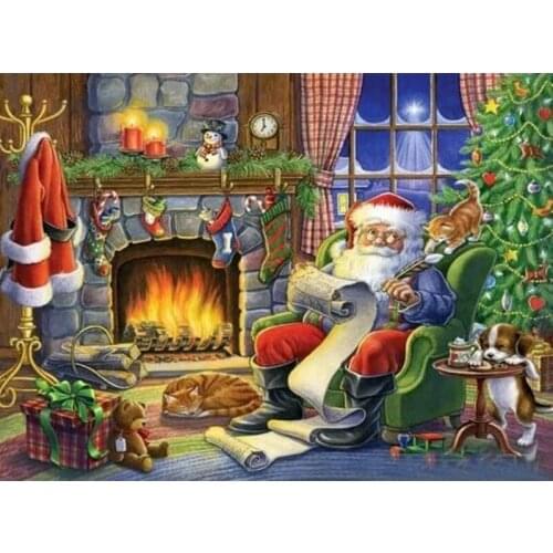 5d Diamond Painting Full Drill Square Snow Diamond Embroidery Rhinestone Picture Mosaic Christmas Decoration New Year Gift