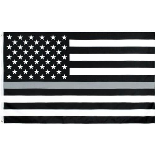 60x90cm/90x150cm Thin Grey USA Flag 2x3ft/3x5ft The US Banner