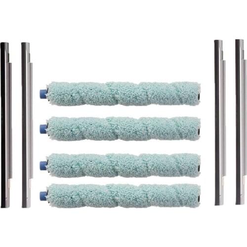 8PCS Floor Washing Robotic Cleaner Main Brush Scraper Replacement Fit for Ilife W400 Floor Washing Robot Accessories