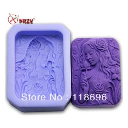 Free shipping Beautiful faery modelling chocolate mold fondant Cake decoration mold for Handmade soap mold NO.:si347