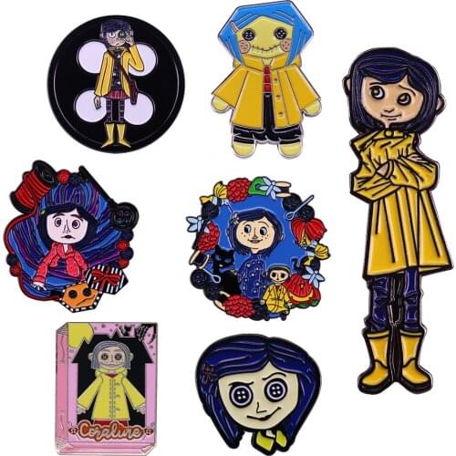 PF1250 Cute Enamel Pins Movie Brooches Bag Lapel Pin Cartoon Holiday Badges on Backpack Decoration Jewelry Gift Accessories