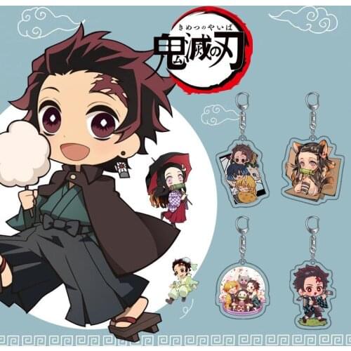 Demon Slayer: Kimetsu no Yaiba Hashibira Inosuke Kamado Acrylic Pendant Keychain Figure Collection Model Toy Gifts Cosplay