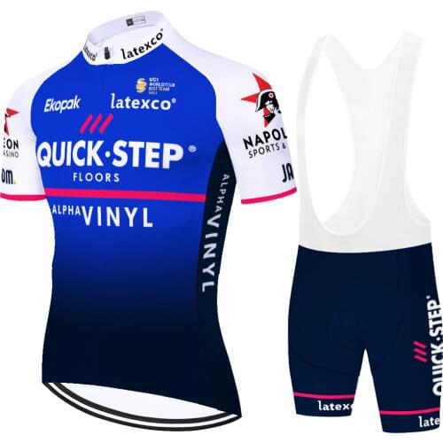 2021 team quick step Cycling Jersey Summer short sleeve Mountain Bike Clothing Bicycle ropa de bicicleta Sportswear Suit 20D gel