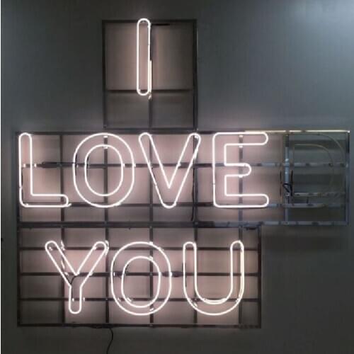 Neon Sign for I Love you Neon Tube Sign great gift Light handcraft Publicidad Lamp Art Store shop Home Display neon light sign