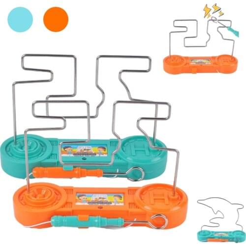 New Fun Mini Electric shock maze challenge Childrens Hands-on Focus training Light Music Puzzle table games Party Kids Toy Gift