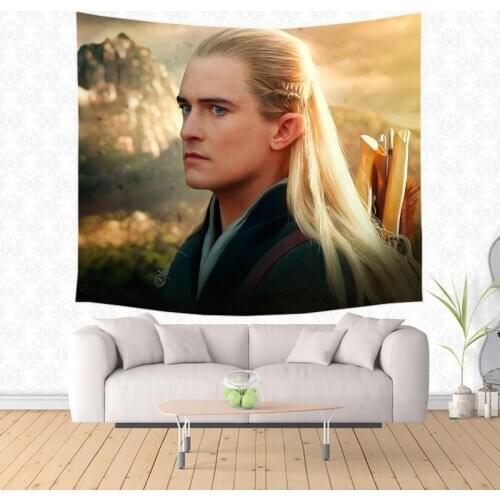 Orlando Bloom Wall Hanging Tapestry Custom Beach Towel Picnic Blanket Home Decor Bedspread Wall Cloth Decorative Carpet