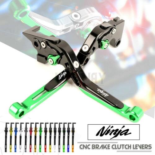 CNC Brake Handle Bar Lever Extendable Folding Adjustable Brake Clutch Levers For KAWASAKI NINJA 400 EX-400 Z400 Z 400 2018-2019