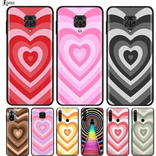 Silicone Cover Pink Heart Circle For Xiaomi Redmi Note 10 10S 9 9C 9S Pro Max 9T 8T 8 7 6 5 Pro 5A 4X 4 Phone Case